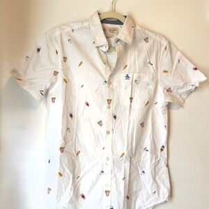Original Penguin White Shirt with Ice Cream Print